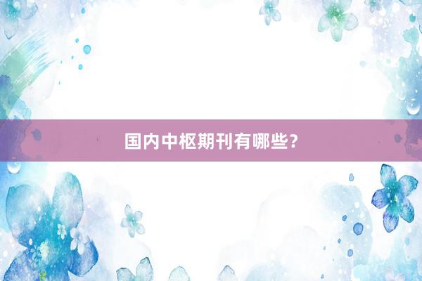 国内中枢期刊有哪些？